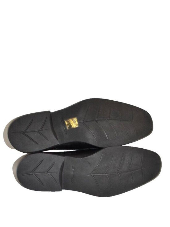 New! Bruno Magli RAGING LEATHER SLIP-ON BLACK LEATHER Loafer Size 9.5 M DD471